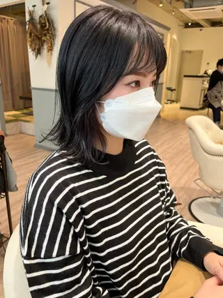 ミディアム カラー ショート/ボブ 似合わせ/中原のヘアスタイル