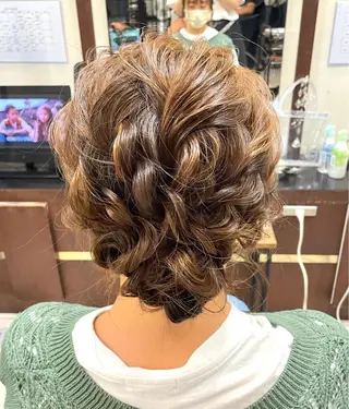 ミディアム ヘアアレンジ FRAME ASUKAのヘアスタイル