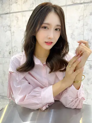 ロング カラー 髪質改善/韓国ヘア レイヤー/新宿/ロミのヘアスタイル