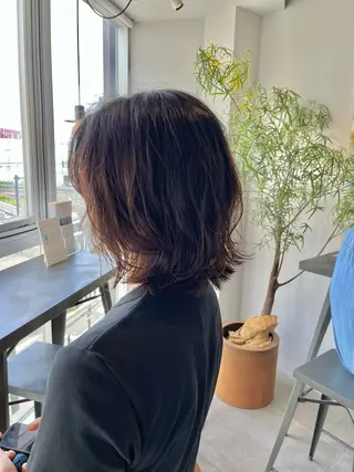 ミディアム パーマ AKARI🌟ボブ/ ハイライト/似合わせのヘアスタイル