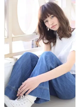 ミディアム カラー パーマ ヘアアレンジ メンズ キッズ ネイル マツエク・マツパ 透明感カラー💖 Stylist佐藤澪のマツエク・マツパデザイン