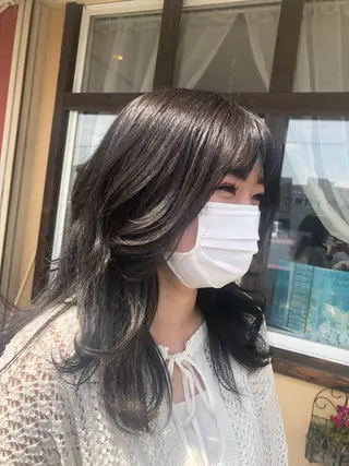 ミディアム カラー ヘアアレンジ 刀根 亮馬のヘアスタイル