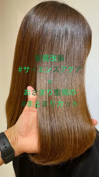 ミディアム カラー パーマ eins.hair所属・過去一の柔髪ヘア 🌿einshairのヘアスタイル