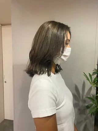 ミディアム カラー ヘアアレンジ ボブ /ニュアンス/ satomi🧸💖のヘアスタイル