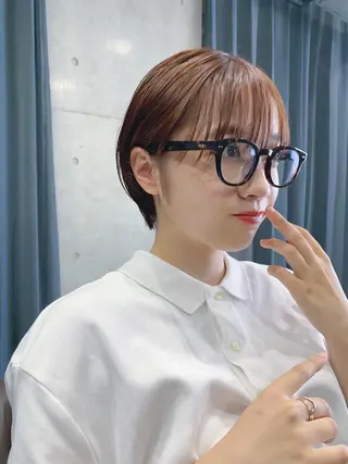 ショート カラー ボブパーマコテ巻き風 パーマNo1深江秀平のヘアスタイル