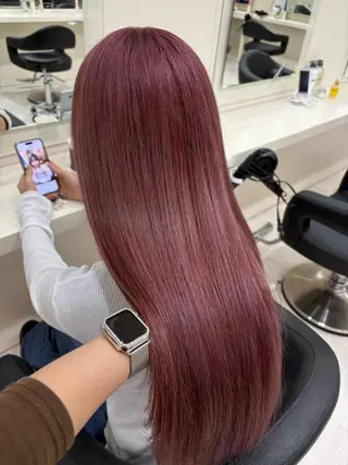 ミディアム カラー ヘアアレンジ 💟RINNA 艶カラー💟のヘアスタイル