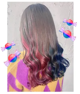 ロング カラー GARU-ガル-所属・TSUNO🦖 派手髪/オタク美容師のヘアスタイル