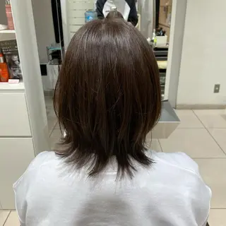 ミディアム ボブ/顔まわりレイヤ ー/新宿/KOKIのヘアスタイル