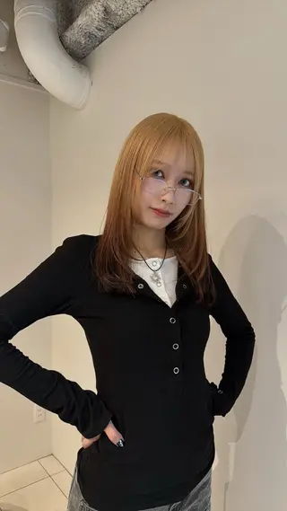 セミロング 新潟/万代/ベージュ ダブルカラー髙橋魁真のヘアスタイル