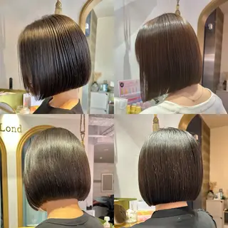 ミディアム カラー 髪質改善【縮毛矯正】 北千住で美髪に導く人のヘアスタイル