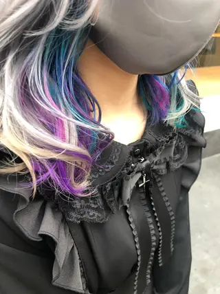 セミロング カラー 原宿サロン代表 デザインカラー伊藤卓のヘアスタイル