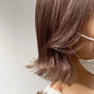 ミディアム カラー ｱｵﾇﾏﾐﾕ☁️ /ボブ/ハイトーン/のヘアスタイル