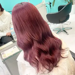 ロング カラー ボブ/艶カラー/ 暖色/Natsukiのヘアスタイル