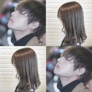 セミロング カラー ヘアアレンジ knock【ノック】所属・烏丸韓国ヘア🇰🇷 ayaka🎀のヘアスタイル
