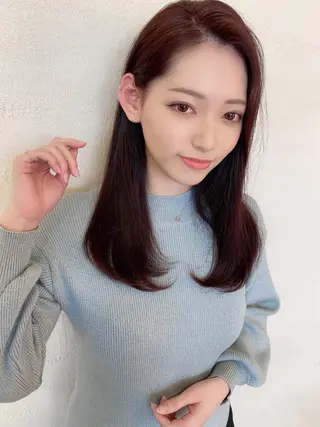 セミロング パーマ 新宿✨顔周りカット 韓国ヘア/坂本亜裟海のヘアスタイル