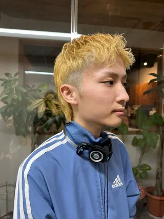 カラー メンズ 髪質改善&ストレート ‪✂︎‬鈴木青樹のヘアスタイル