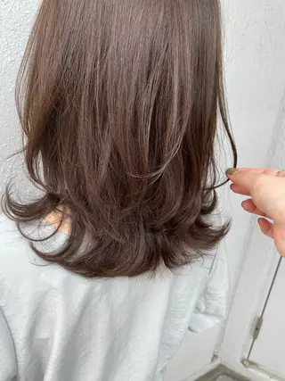セミロング カラー 後藤紗英/髪質改善 /オリーブベージュのヘアスタイル