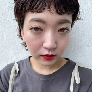 ショート パーマ 似合わせヘア🤍 面田法子のヘアスタイル