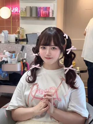 ロング hina🎀新宿/ エクステ/girlyのヘアスタイル