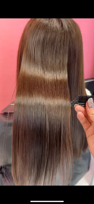 ロング 💘韓国カラー💘 クルミのヘアスタイル