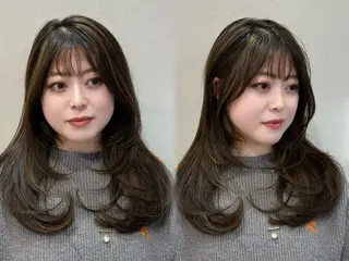 セミロング カラー Livnaリヴナ立川所属・レイヤー/ハイライト /立川/赤池宏隆のヘアスタイル