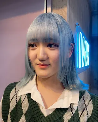 ミディアム ハイトーン/ブリーチ /ウルフ⛓️MAKIのヘアスタイル