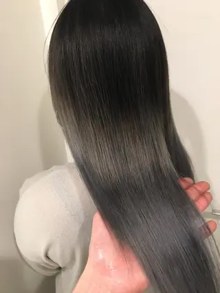 セミロング カラー 🌈評価No.1🌈 艶髪カラー❌エクステのヘアスタイル