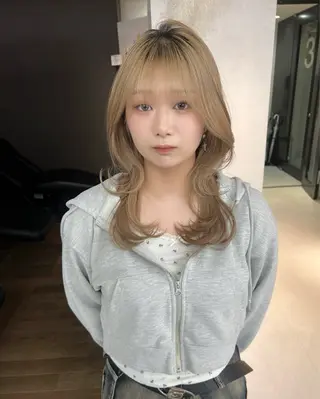 ロング ブリーチ/ウルフ ハッシュカット/石山のヘアスタイル