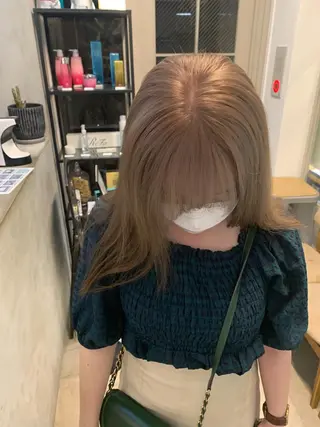 セミロング カラー REINA☁️透明感 カラー/ぷつっと♡のヘアスタイル