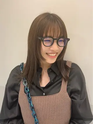 ミディアム SALOWIN川崎所属・似合わせレイヤー/ 美髪縮毛矯正/ミナエのヘアスタイル