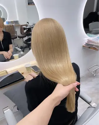 ロング ベージュ⟡˖レイヤー ˖ ࣪⊹あずきのヘアスタイル