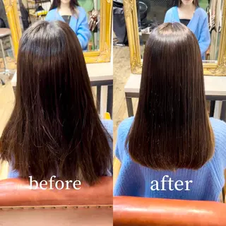 セミロング パーマ 🌈艶髪縮毛矯正🌈 岡野美典のヘアスタイル