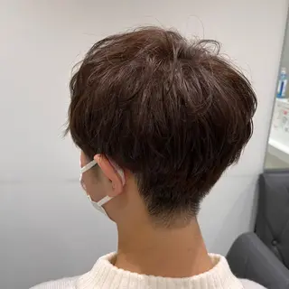 ショート カラー メンズ 【センターパート/ マッシュ】ryokaのヘアスタイル