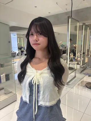 セミロング ️🩵RINKA/ ハイトーンカラー🩵のヘアスタイル