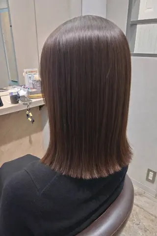 ミディアム 縮毛矯正✨艶髪　 シノハラ✨髪質改善のヘアスタイル