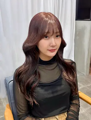ロング カラー 韓国×髪質改善カラー 💎hinaのヘアスタイル