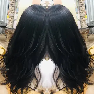 ロング パーマ 地毛風ストレート ⚡️下ノ村柊斗⚡️のヘアスタイル