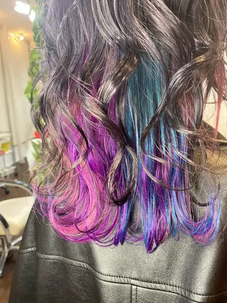 ミディアム ゆぴ☾‪/推しカラー /ハイトーンのヘアスタイル