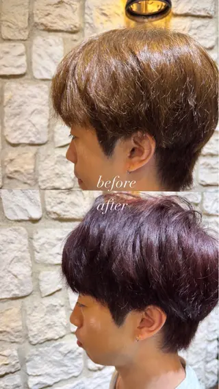 カラー オノ ソウイチロウ/ ブリーチ/パーマのヘアスタイル