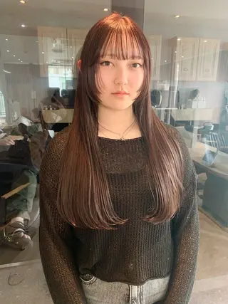 ロング カラー 韓国ヘア🇰🇷/ 顔周り/松田光里のヘアスタイル