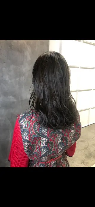 セミロング カラー マンツーマン／韓国 ヘア‎Amiのヘアスタイル