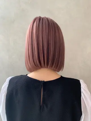 ショート カラー 渋谷/レイヤーボブ・ 透明感カラーしょうごのヘアスタイル