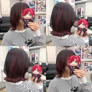 ミディアム カラー 推しカラー✨ オタク美容師ユウカのヘアスタイル