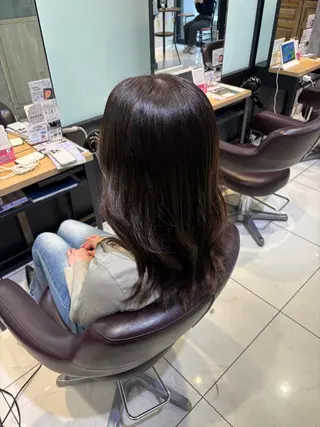 セミロング カラー 韓国髪質改善艶カラー /レイヤー/miyuのヘアスタイル