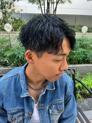 ショート パーマ メンズ 亀井隆汰/メンズ専門 パーマ特化美容師のヘアスタイル