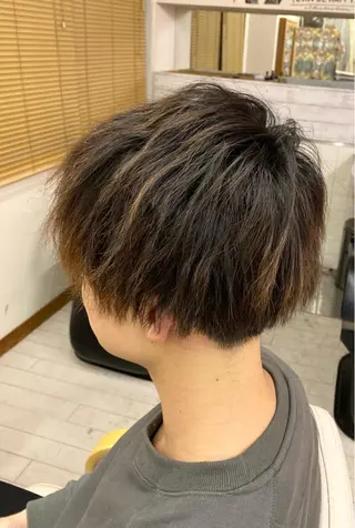 ショート カラー パーマ メンズ フリーランス Ryu-nosukeのヘアスタイル