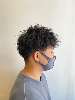 パーマ メンズ 栗田 大輝のヘアスタイル