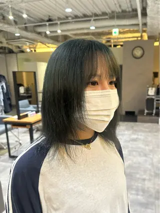 ミディアム カラー 渚音 nanoのヘアスタイル