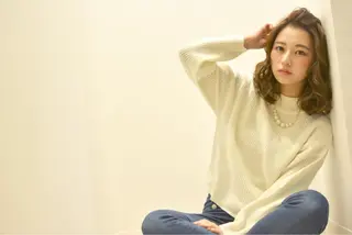 ミディアム セミロング ロング カラー パーマ ショート、ボブ シマダマサトのヘアスタイル