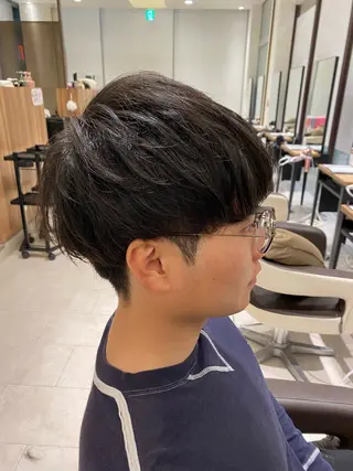 メンズ 透明感カラー🩵 Arisaのヘアスタイル